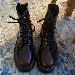 Dr. Martens Platform Boots in Burgundy